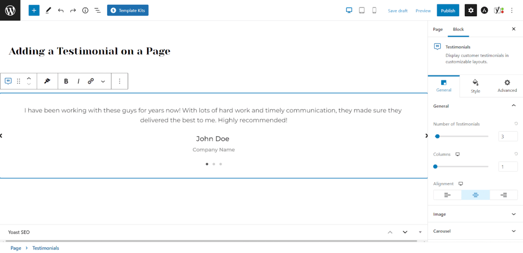 9 Best WordPress Testimonial Plugins – Because Social Proof Sells! testimonial slider of Spectra