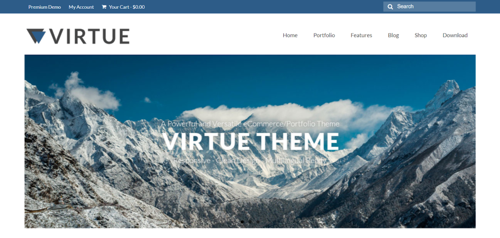 40 Best Free WordPress eCommerce Themes – Online Stores Made Easy! Virtue website demo template