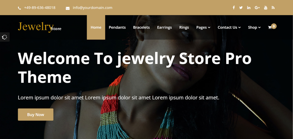 40 Best Free WordPress eCommerce Themes – Online Stores Made Easy! Jewelry store website demo