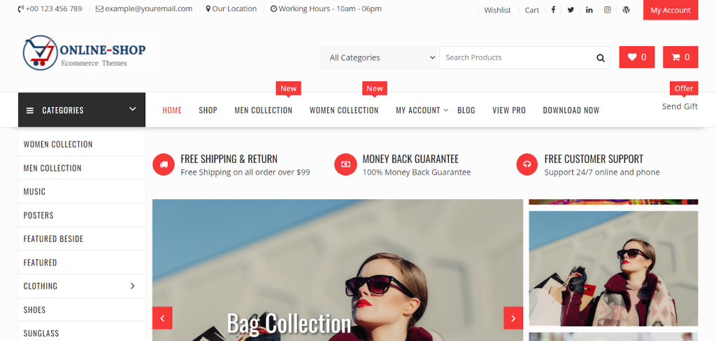 40 Best Free WordPress eCommerce Themes – Online Stores Made Easy! online shop demo website