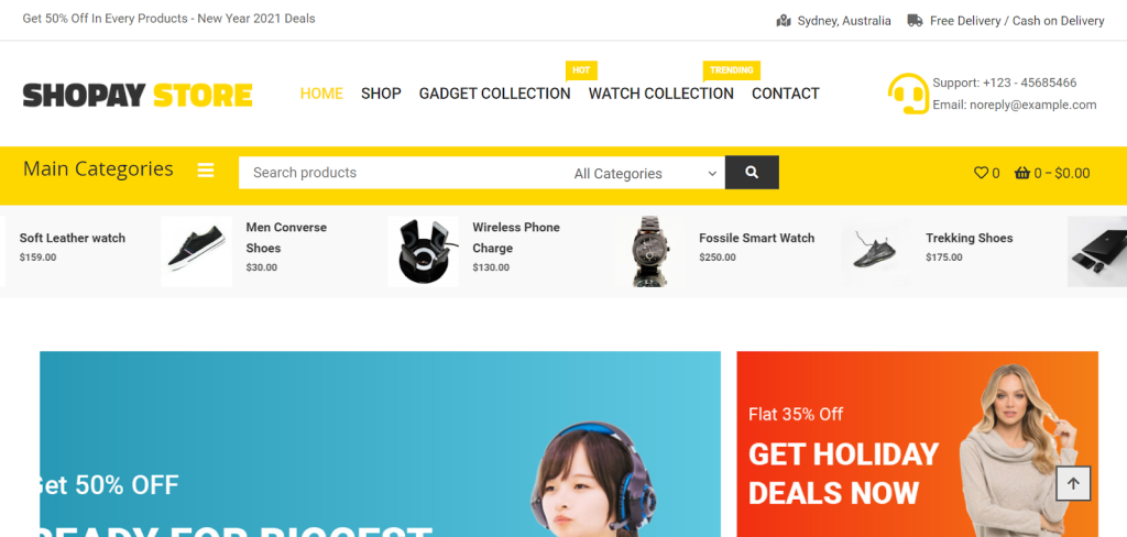 40 Best Free WordPress eCommerce Themes – Online Stores Made Easy! Shopay Store – Ecommerce Theme For WordPress 1024x488
