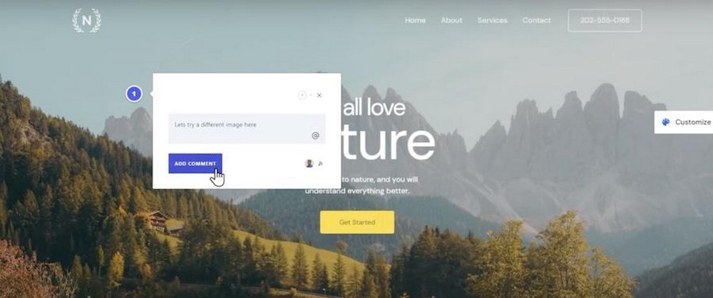 How To Give Great Website Design Feedback Adding a comment to a mockup