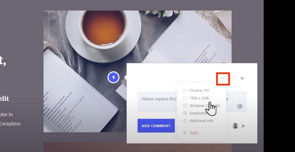 How To Give Great Website Design Feedback adding details to a comment
