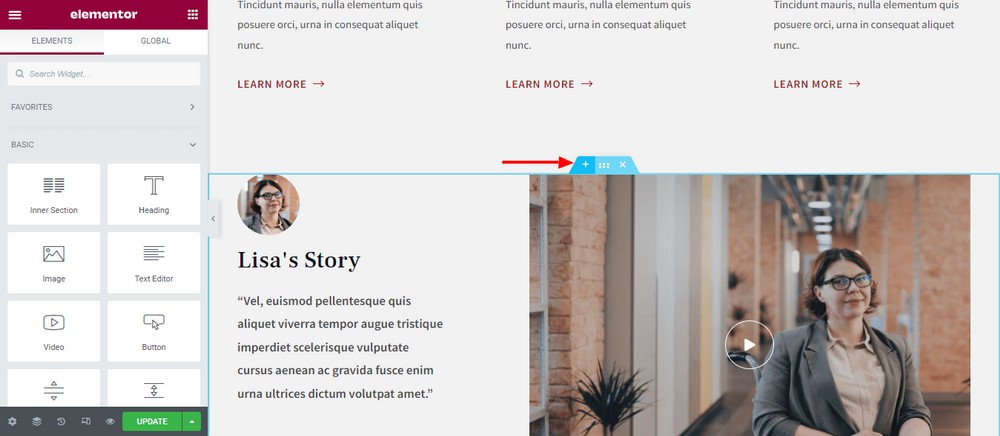 How To Create a Law Firm Website With WordPress (Step by Step Guide) Click add new section