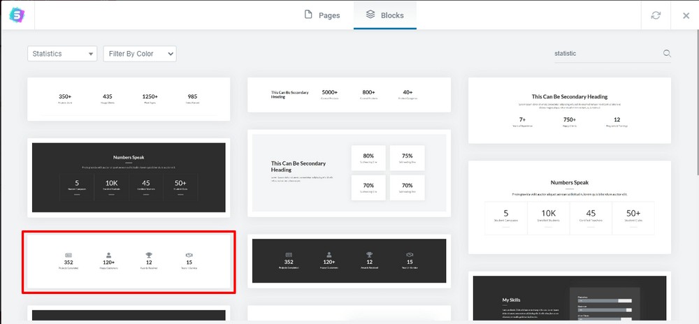 How To Create a Law Firm Website With WordPress (Step by Step Guide) Import statistic block