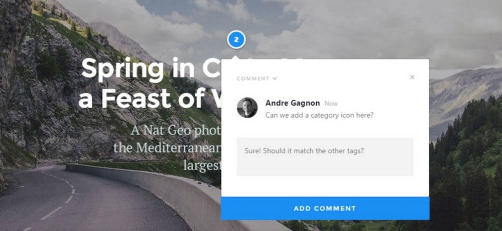 How To Give Great Website Design Feedback live website note example in SureFeedback