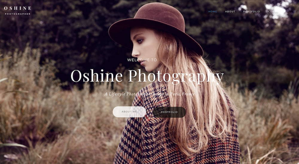 35 Best WordPress Photography Themes for Photographers (Most Are Free) Oshine photography theme