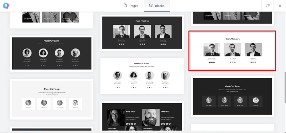How To Create a Law Firm Website With WordPress (Step by Step Guide) Select a team block