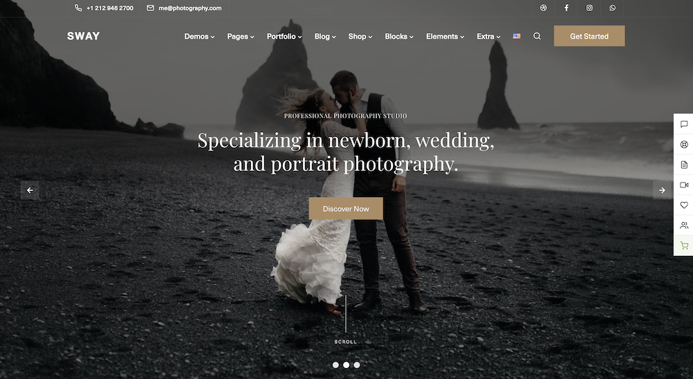 35 Best WordPress Photography Themes for Photographers (Most Are Free) Sway WordPress theme