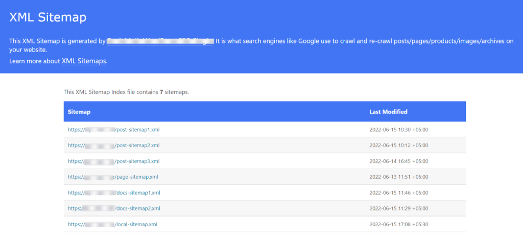 WordPress Sitemap: How To Create + 7 Best Plugins Wpastra Sitemap Screenshot 1024x466