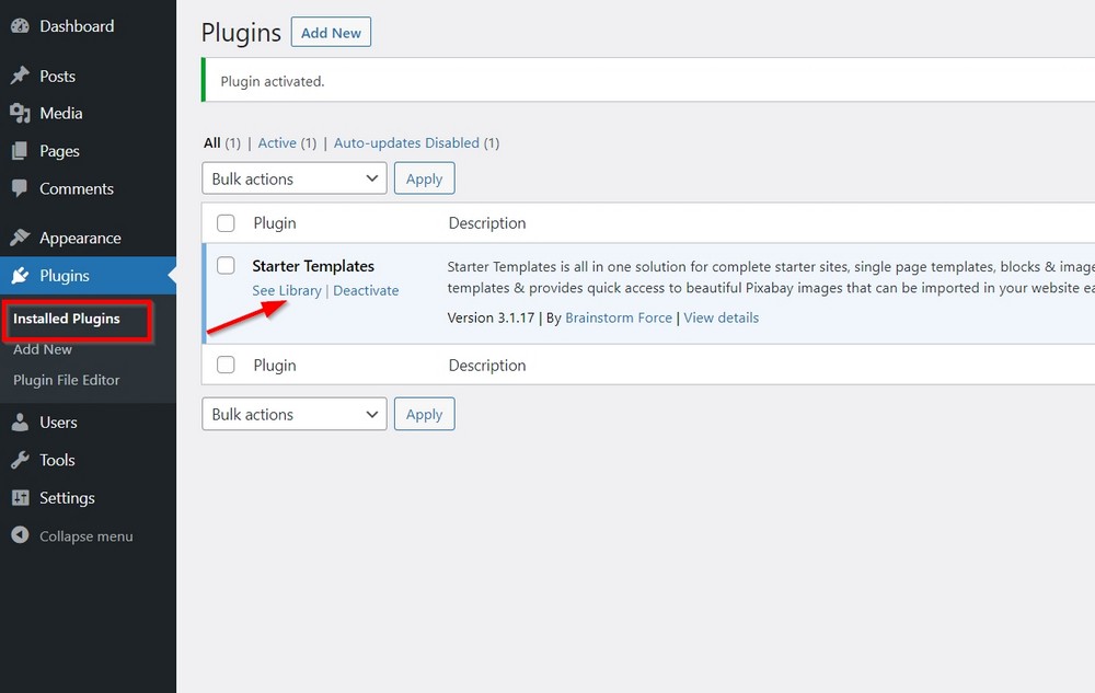How To Create an Online Magazine Website With WordPress access starter templates library