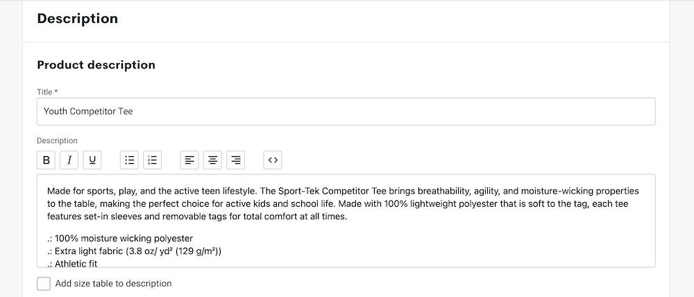 How To Create a Print on Demand Website With WordPress and WooCommerce Add a product description