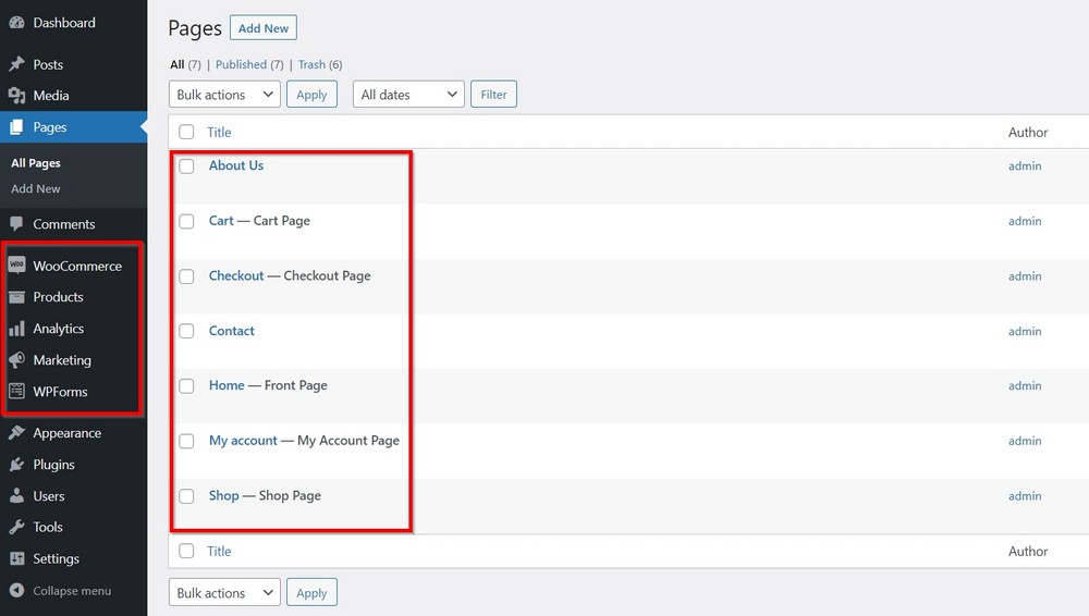 27 Essential Things to Do After WordPress Installation – Simple but Necessary! added pages list astra theme template