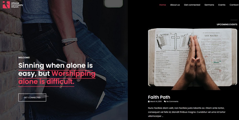 How To Create a Nonprofit Website Using WordPress and Free Templates Church theme