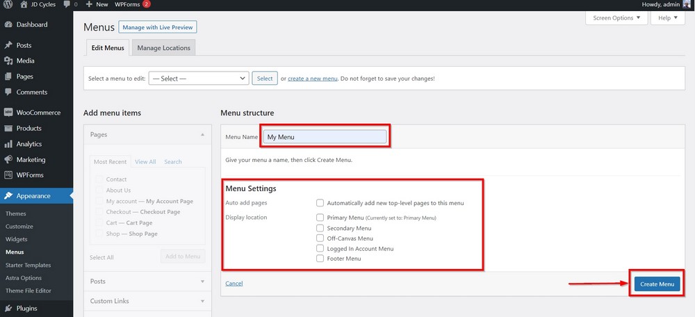 27 Essential Things to Do After WordPress Installation – Simple but Necessary! create new menu in wordpress