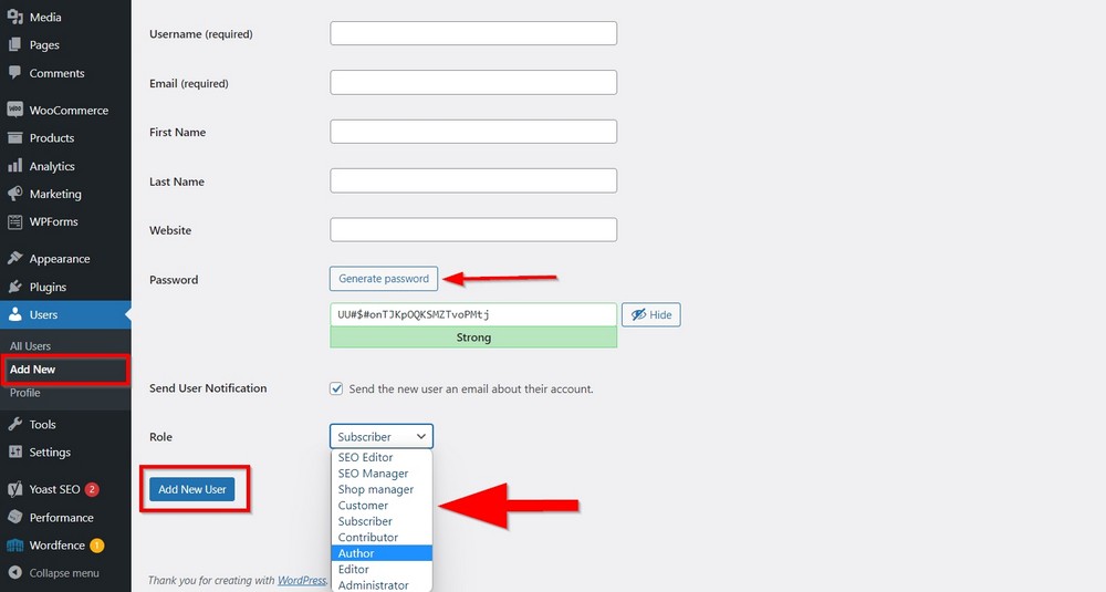 27 Essential Things to Do After WordPress Installation – Simple but Necessary! create new user in wordpress