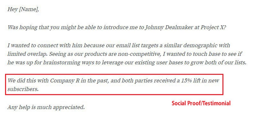 How To Write Emails to Clients for Maximum Engagement (Include Examples and Templates) Email showing the evidence proof