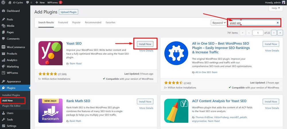 27 Essential Things to Do After WordPress Installation – Simple but Necessary! install yoast seo plugin