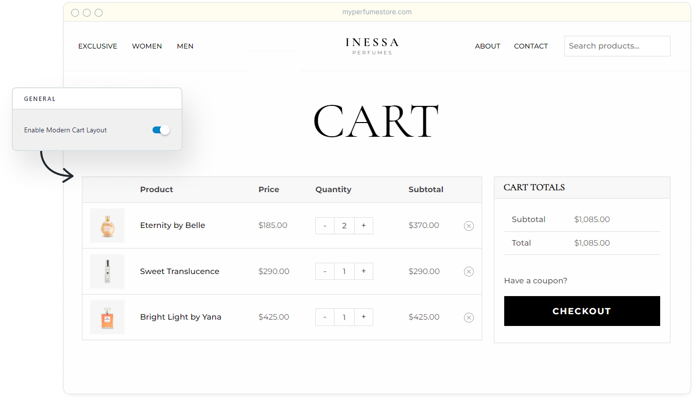 Happy Thanksgiving from the Astra family to yours! modern new layout for the cart page