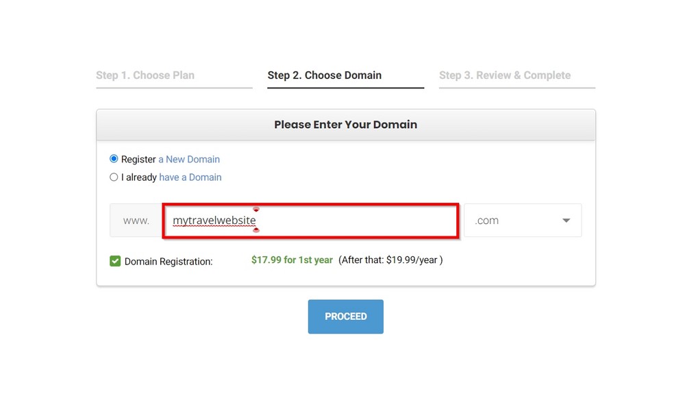 How To Create a Travel Website With WordPress in Just 5 Steps register domain with siteground