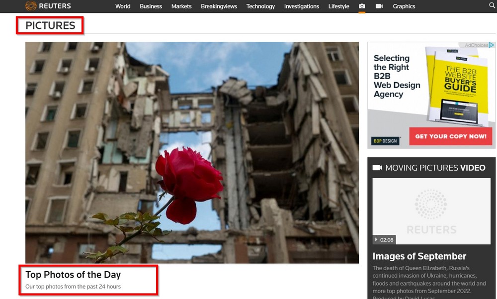 How To Create an Online Magazine Website With WordPress Reuters website