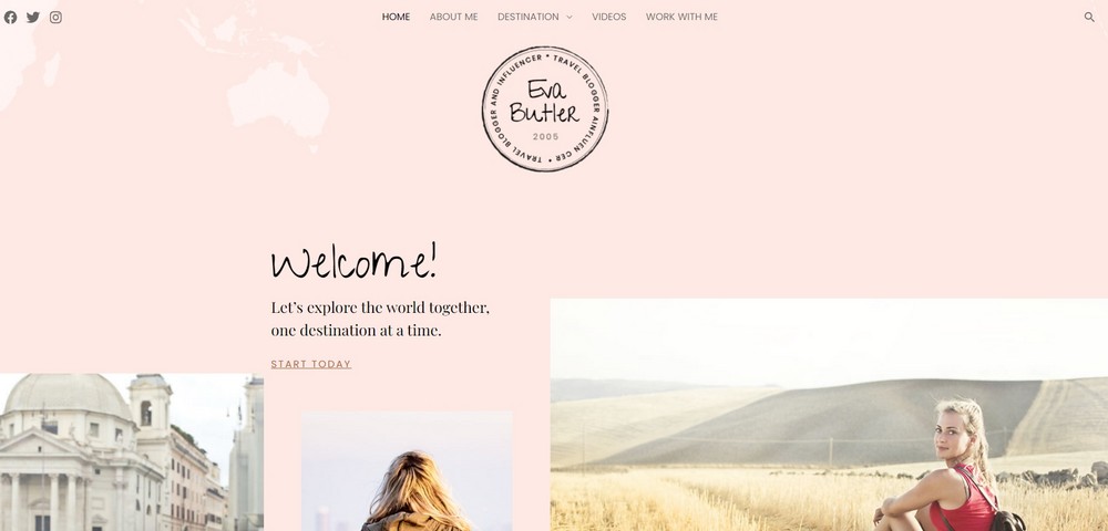 How To Create a Travel Website With WordPress in Just 5 Steps travel blogger and influencer wordpress travel template