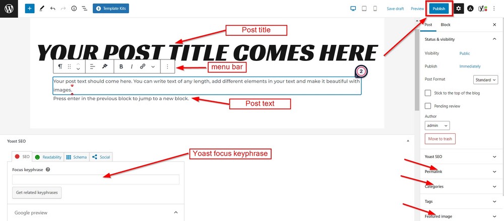 27 Essential Things to Do After WordPress Installation – Simple but Necessary! wordpress post editor