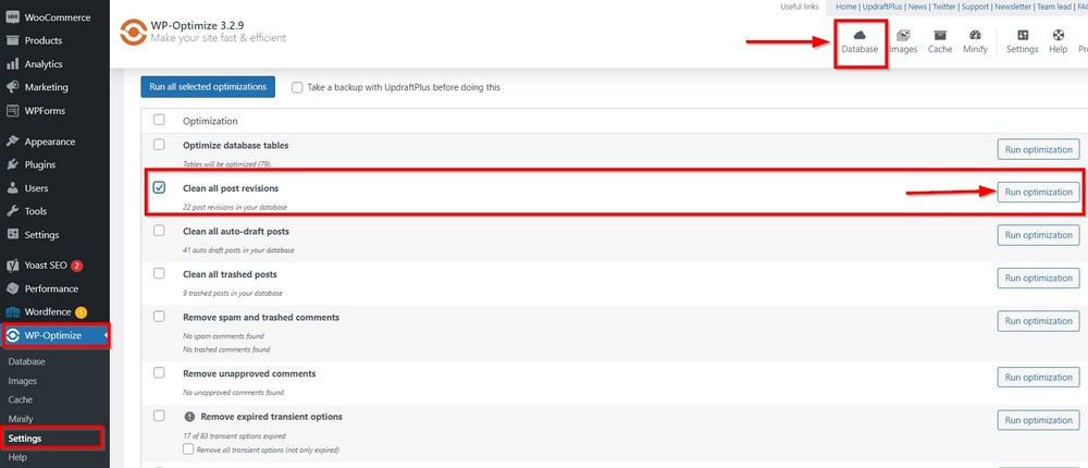 27 Essential Things to Do After WordPress Installation – Simple but Necessary! WP-Optimize plugin