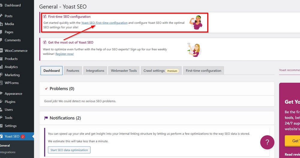 27 Essential Things to Do After WordPress Installation – Simple but Necessary! yoast seo wizard