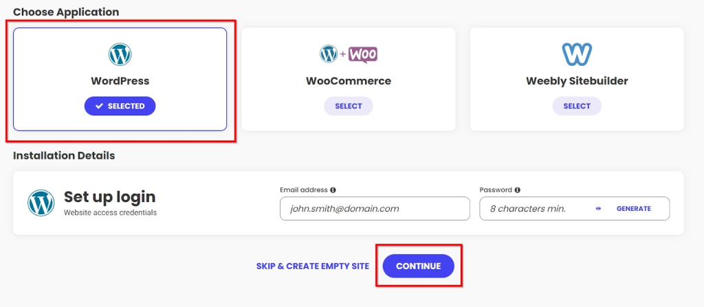 Choose WordPress After Selecting Start New Website In SiteGround 1024x447