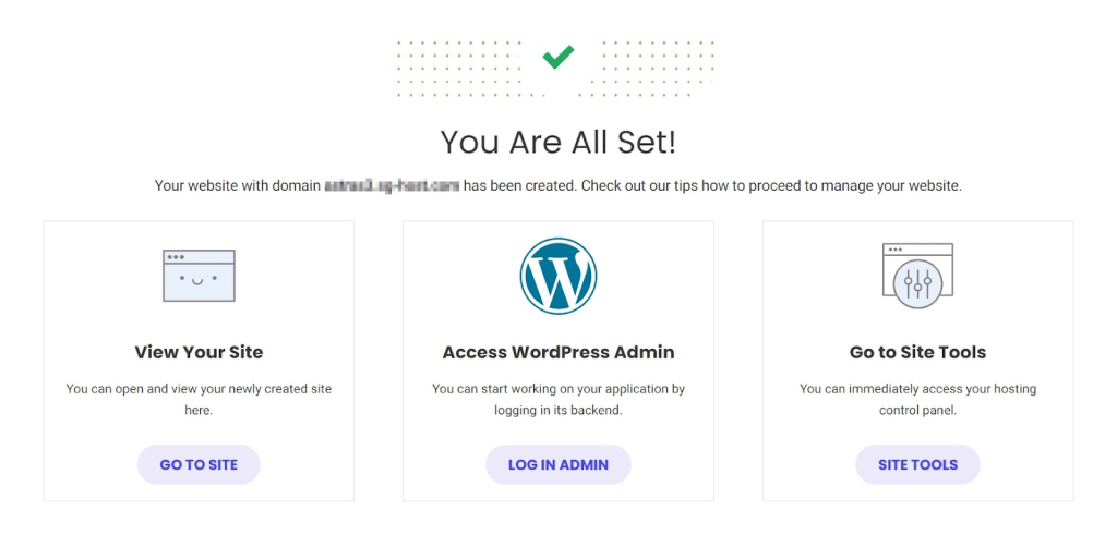 You Are All Set Configuration SiteGround 1024x502