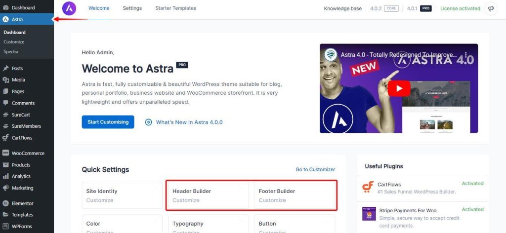 FAQs - Astra Header/Footer Builder - Existing Customers Astra header and footer builder