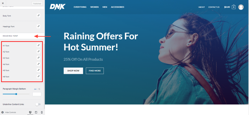 Typography Module Astra Typography headings font
