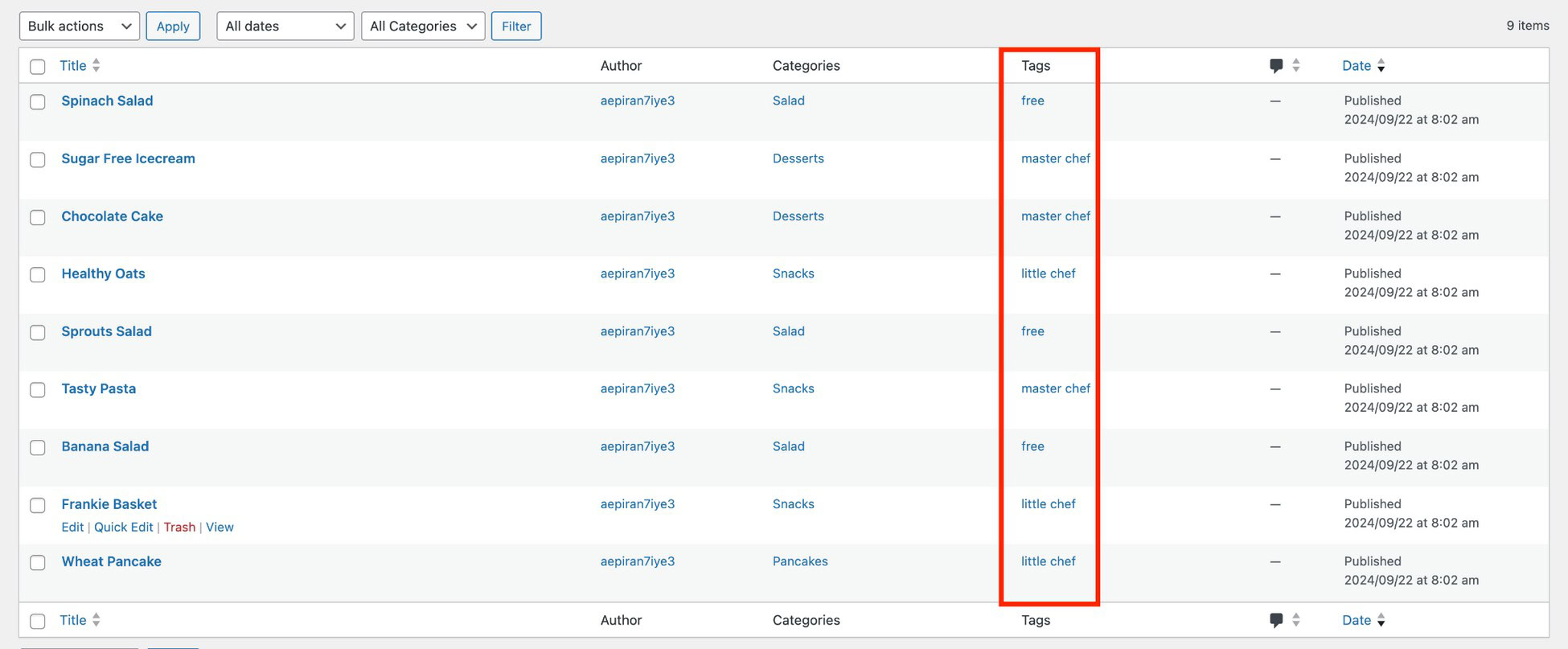 Create a Powerful Membership Site That Makes Money add tags to sample posts