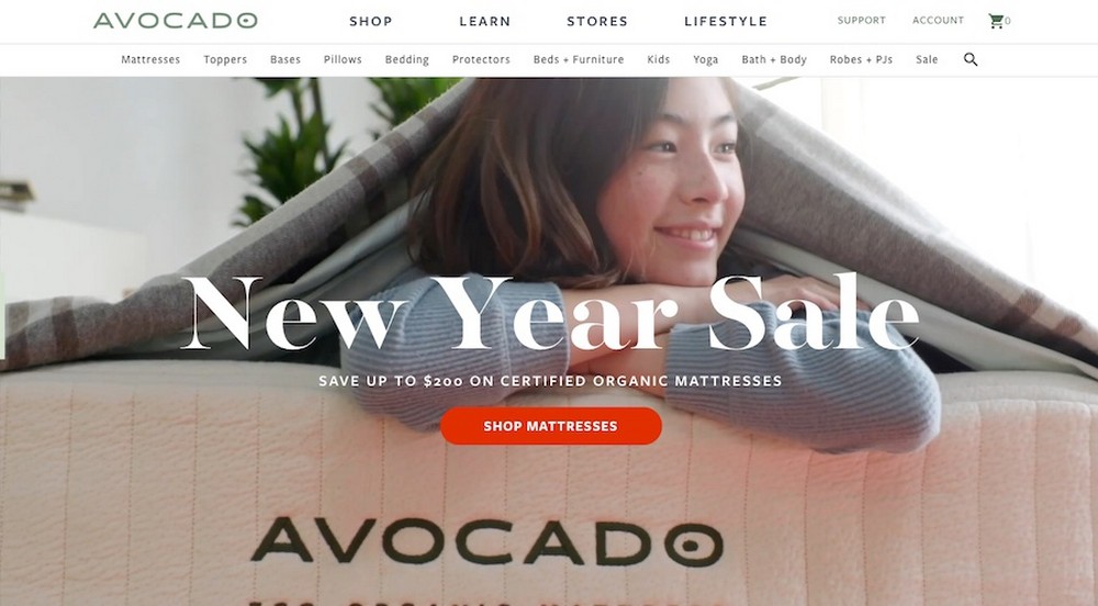 16 Seasonal Marketing Campaign Ideas and Examples avocado mattress - new year