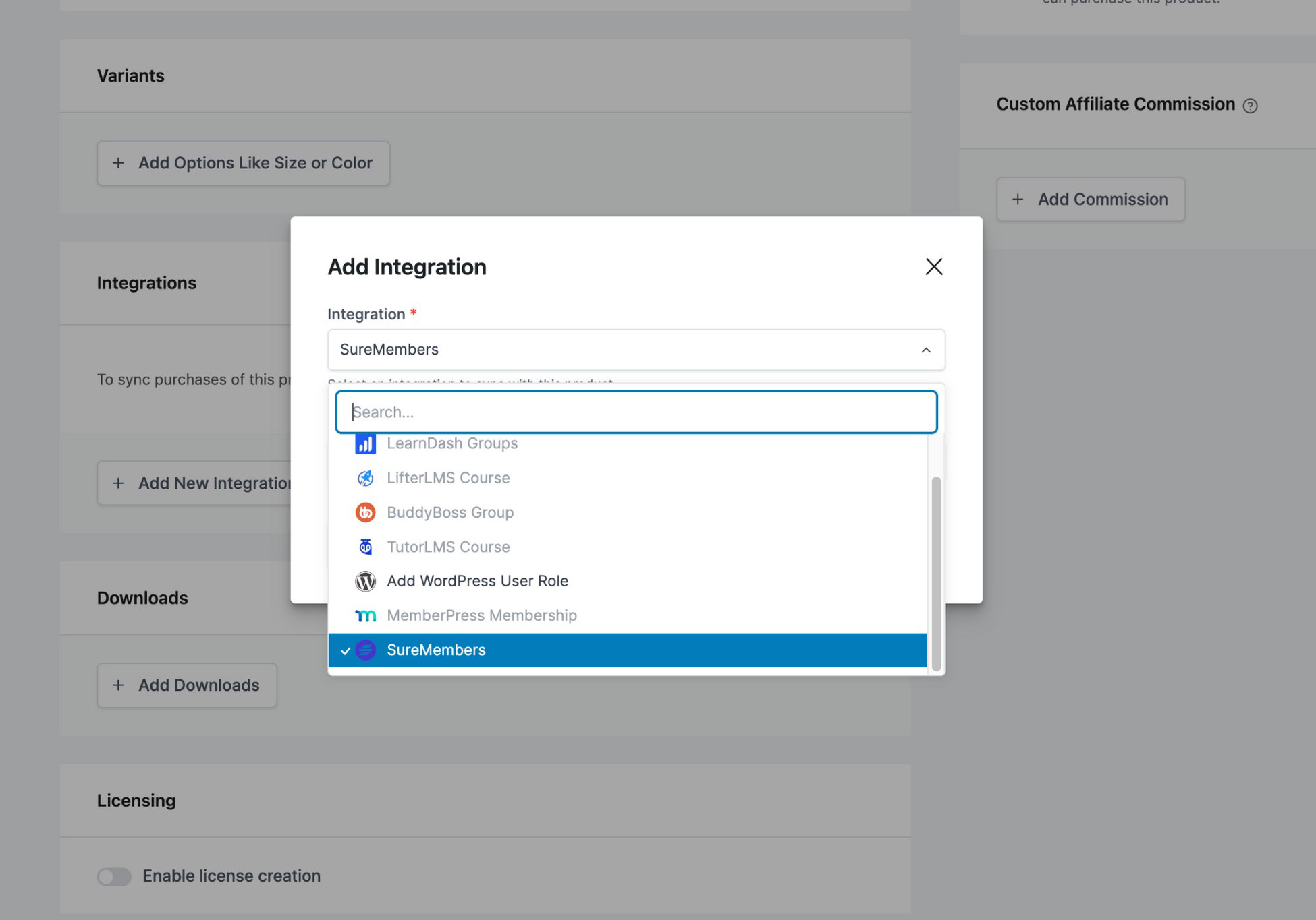 Create a Powerful Membership Site That Makes Money choose plugin to integrate