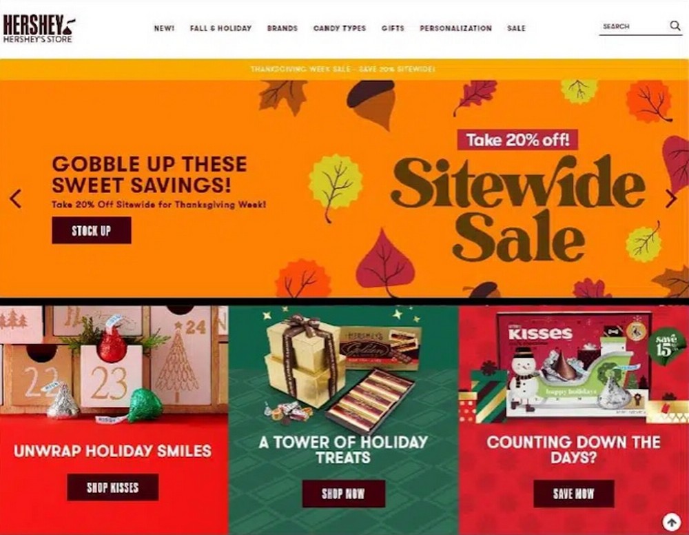 16 Seasonal Marketing Campaign Ideas and Examples Hersheys Thanksgiving sale