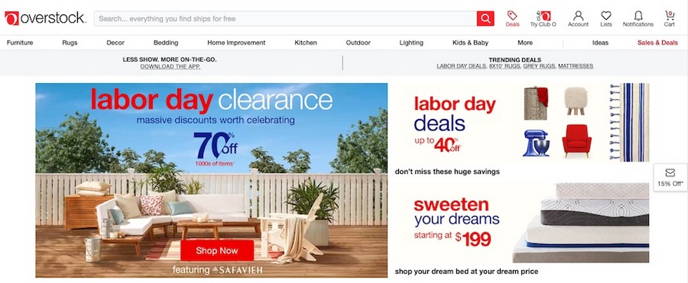 16 Seasonal Marketing Campaign Ideas and Examples Labor Day - overstock