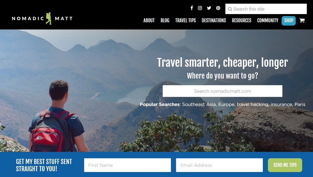 How To Start a Travel Blog: From Creating a Website to Making Money nomadicmatt.com