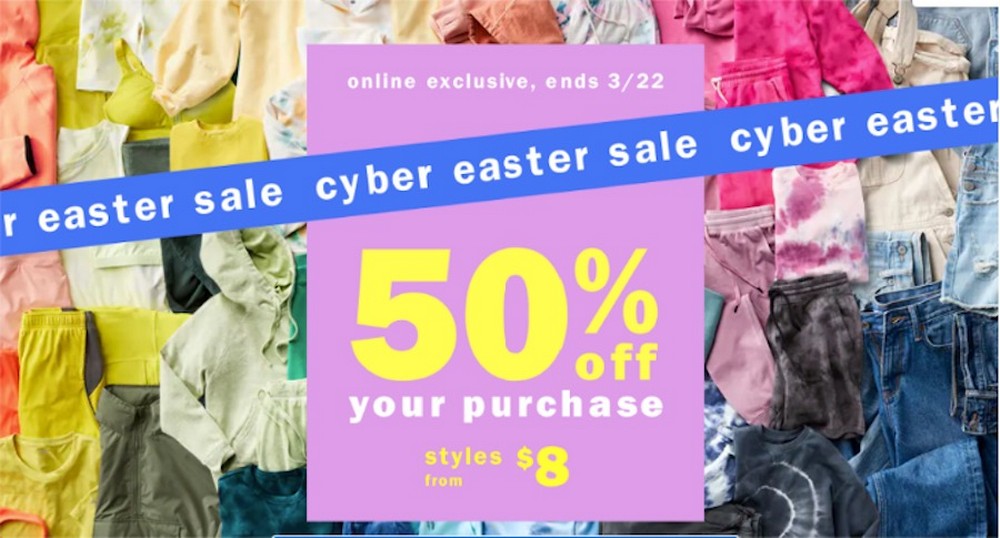 16 Seasonal Marketing Campaign Ideas and Examples Old Navy Easter sale