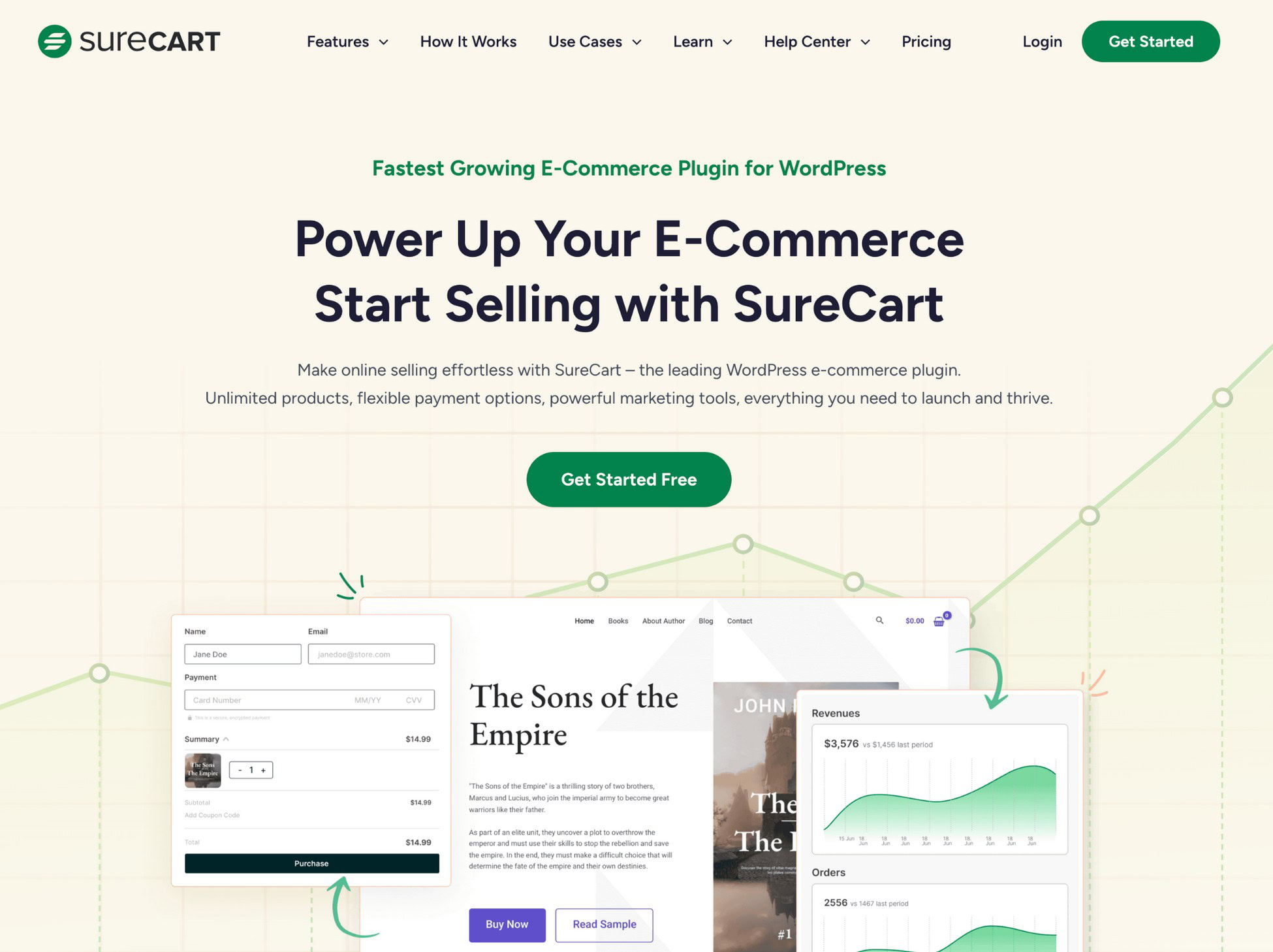 Create a Powerful Membership Site That Makes Money surecart homepage