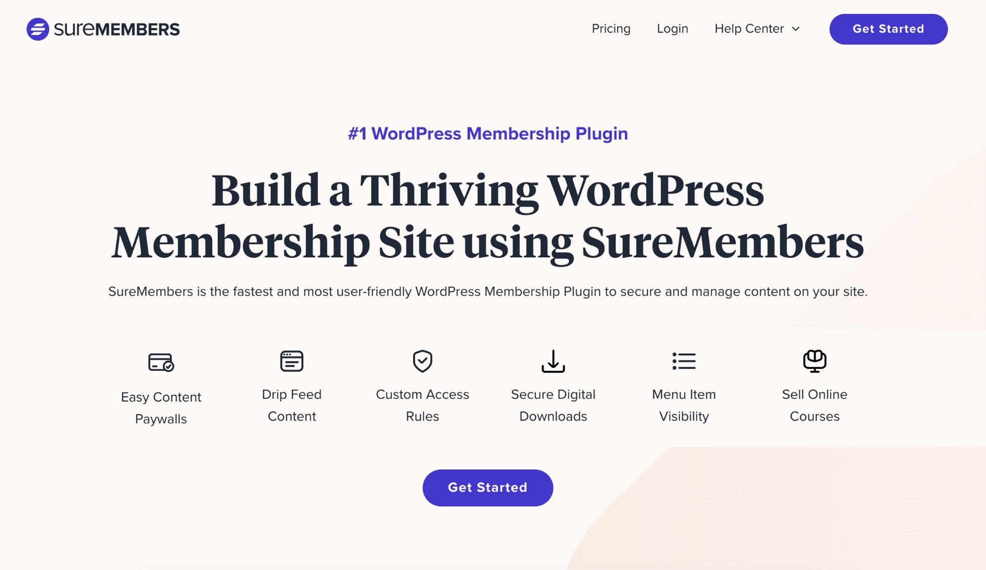 Create a Powerful Membership Site That Makes Money suremembers site homepage