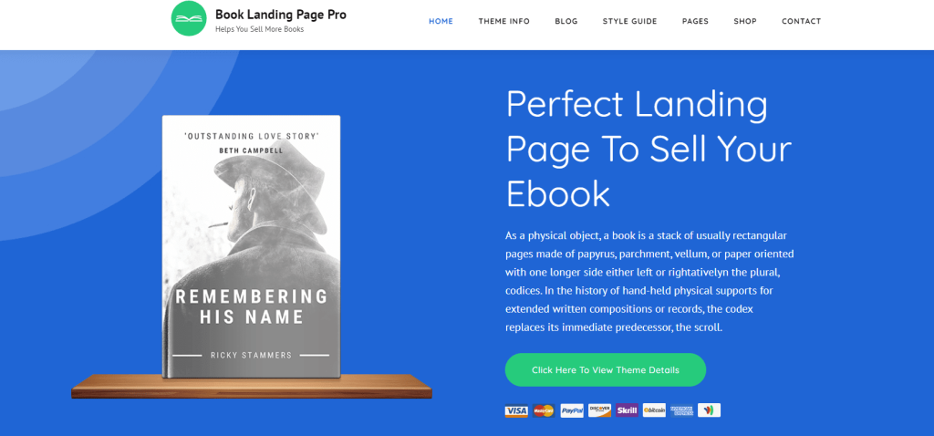 26 Best Bookstore WordPress Themes for Selling Books Book Landing Page Pro