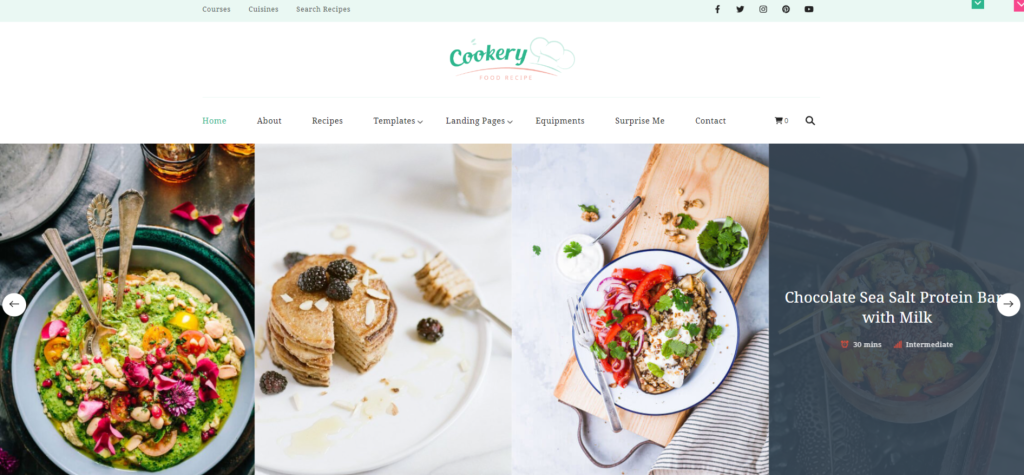 Cookery Food Recipe Template Design 1024x475