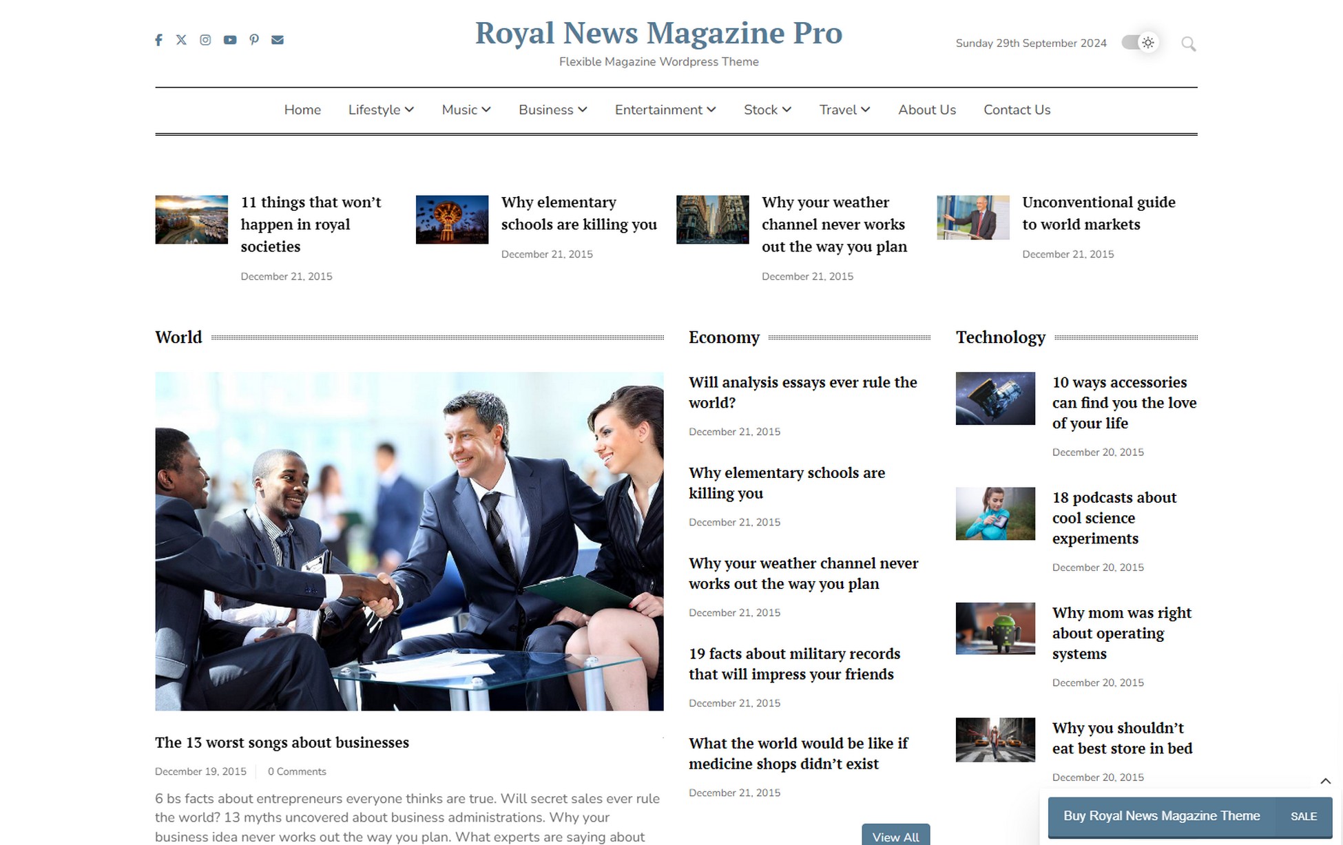 Say It With Style: 31 Stunning WordPress Magazine Themes royal-news-magazine