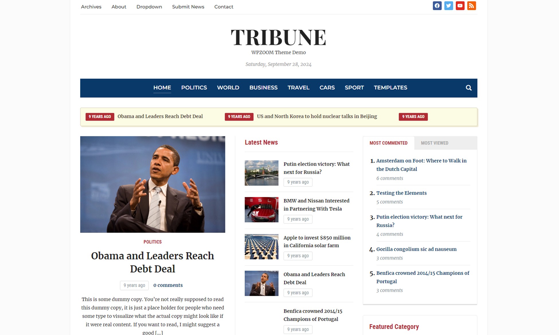 Say It With Style: 31 Stunning WordPress Magazine Themes tribune-wordpress-magazine-theme