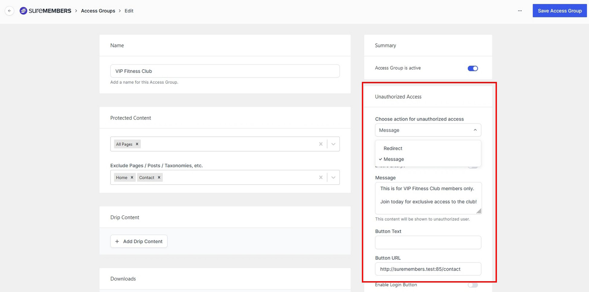 SureMembers Review: A Sure Thing For Member Websites? Unauthorized access box