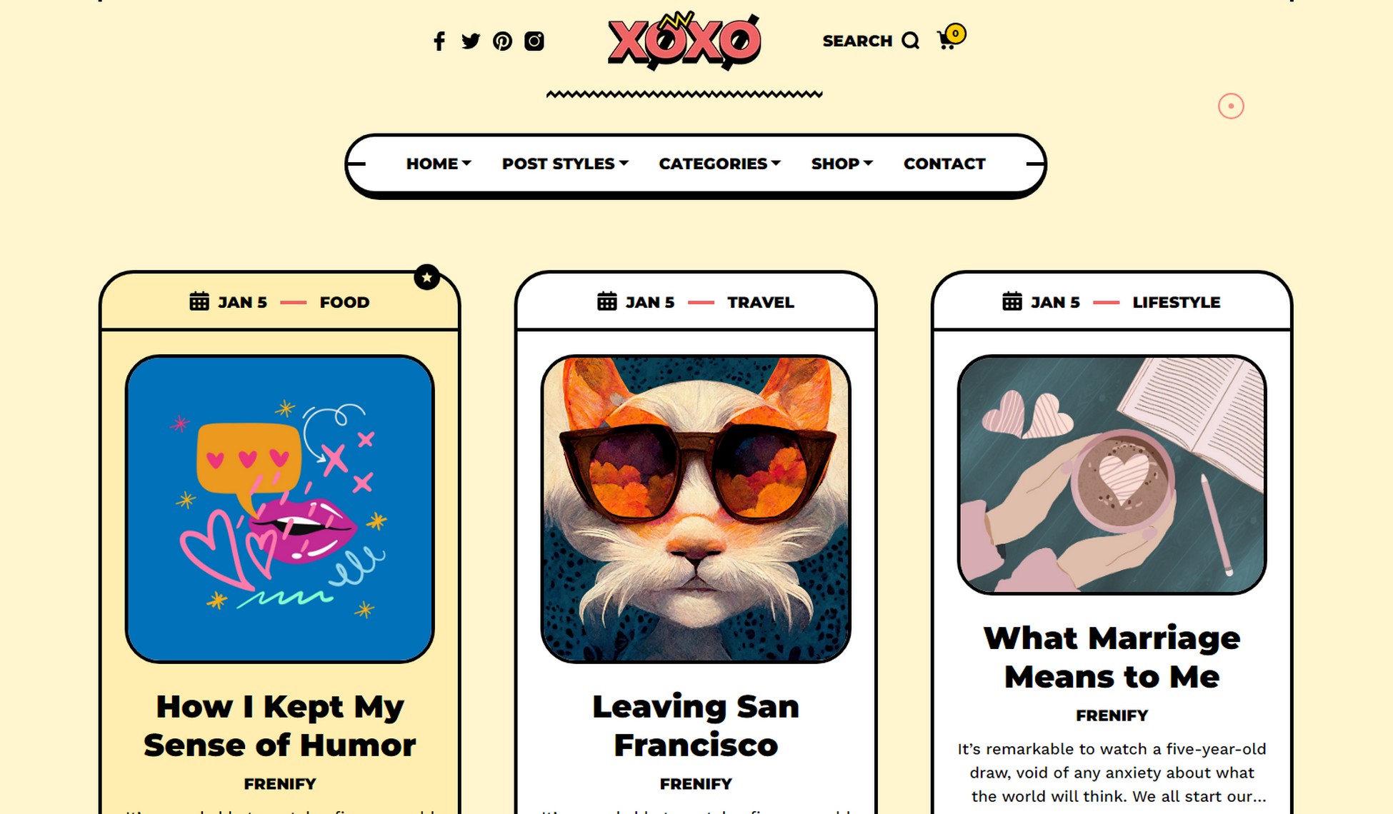 Say It With Style: 31 Stunning WordPress Magazine Themes xoxo-wordpress-magazine-theme