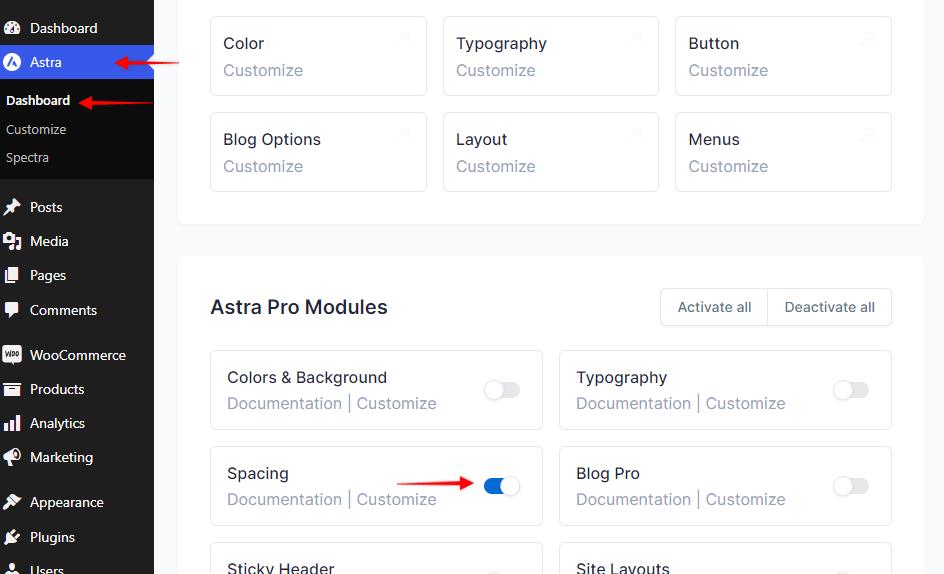 How to Manage Spacing on the Blog Page Using Astra? Ast-spacing-module