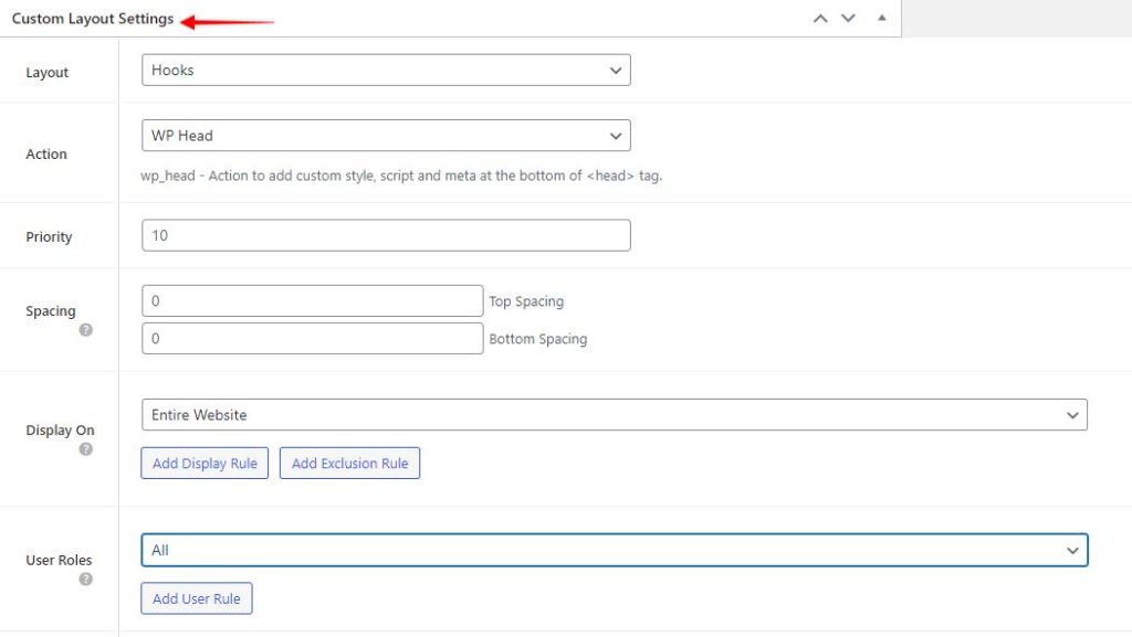 How to Add Custom Javascript Code in Astra? Astra Custom Layout Settings